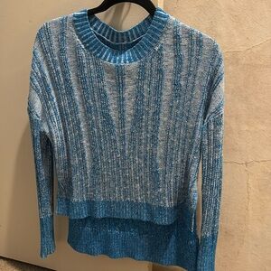 Lightweight, high low rib knit sweater